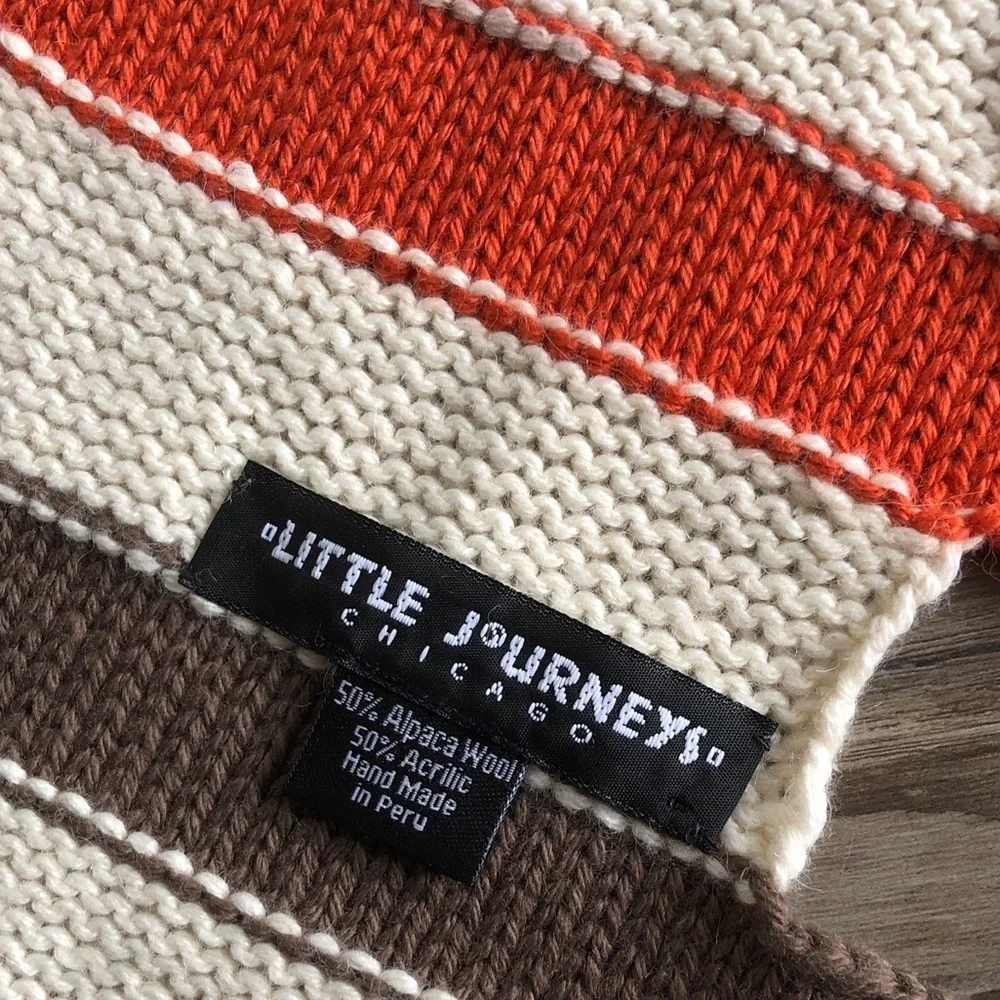 Little Journeys Chicago Alpaca Blend Scarf Quirky Eclectic Boho Multicolor
